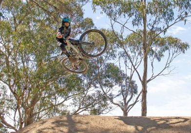 Willem Burgess rides the new Jack Jumper trail at the Clarence Mountain Bike Park.