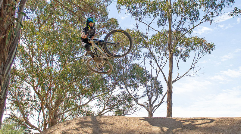 Willem Burgess rides the new Jack Jumper trail at the Clarence Mountain Bike Park.
